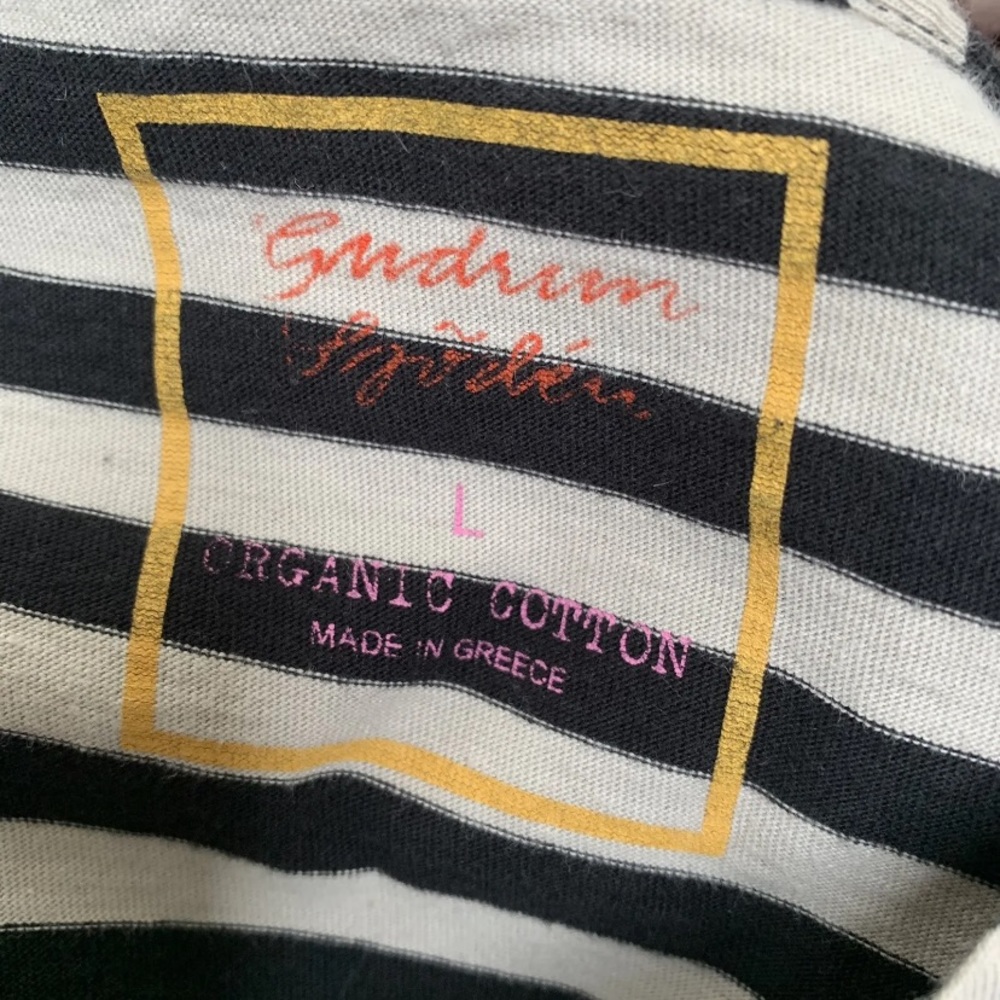 Gudrun Sjoden Top Size Large Striped Long Sleeve 100% Organic Cotton - Picture 8 of 9
